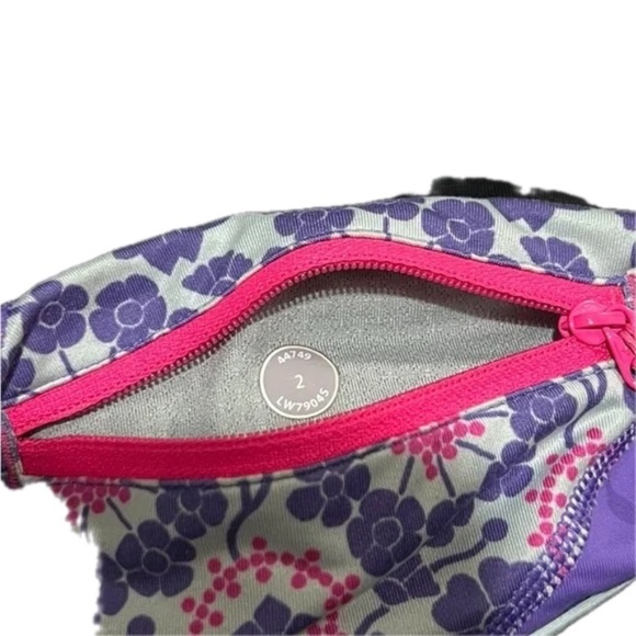 LULULEMON | Groovy Run Short Black / Quilt Summer13 5 / Power Purple. In Sz 2 - Picture 3 of 6